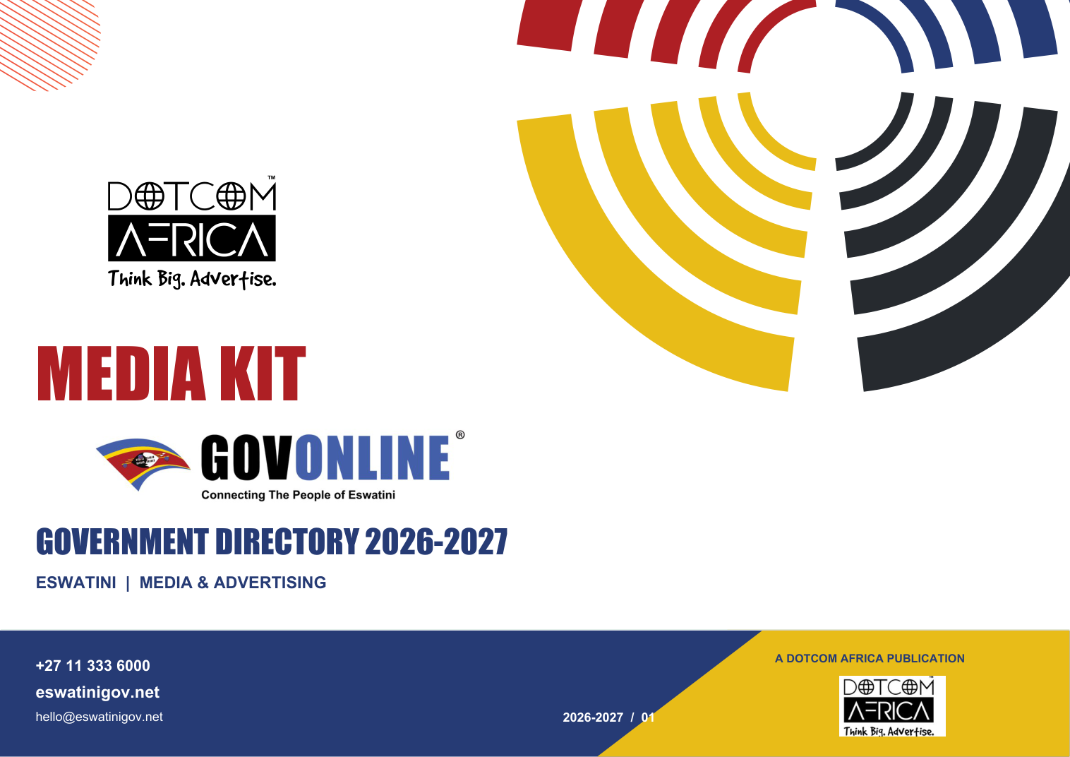 GovOnline Eswatini media kit 2026–2027, cover