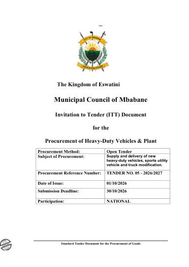 Download Tender — original first page
