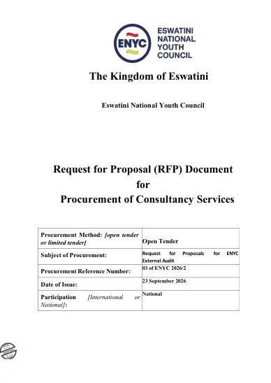 First-page preview of the original bid notice